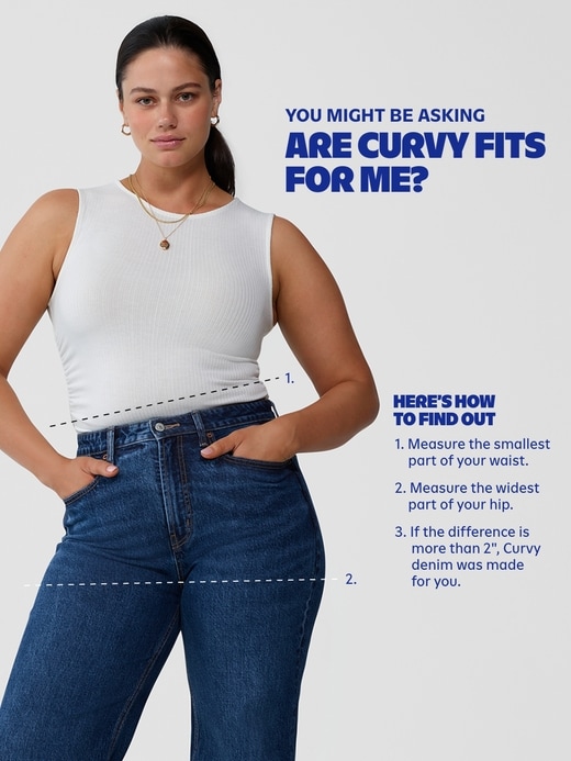Image number 5 showing, Curvy Extra High-Waisted Cuffed Wide-Leg Jeans