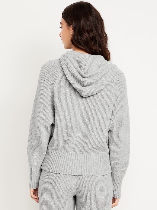 Image number 2 showing, Bouclé Pullover Hoodie Sweater
