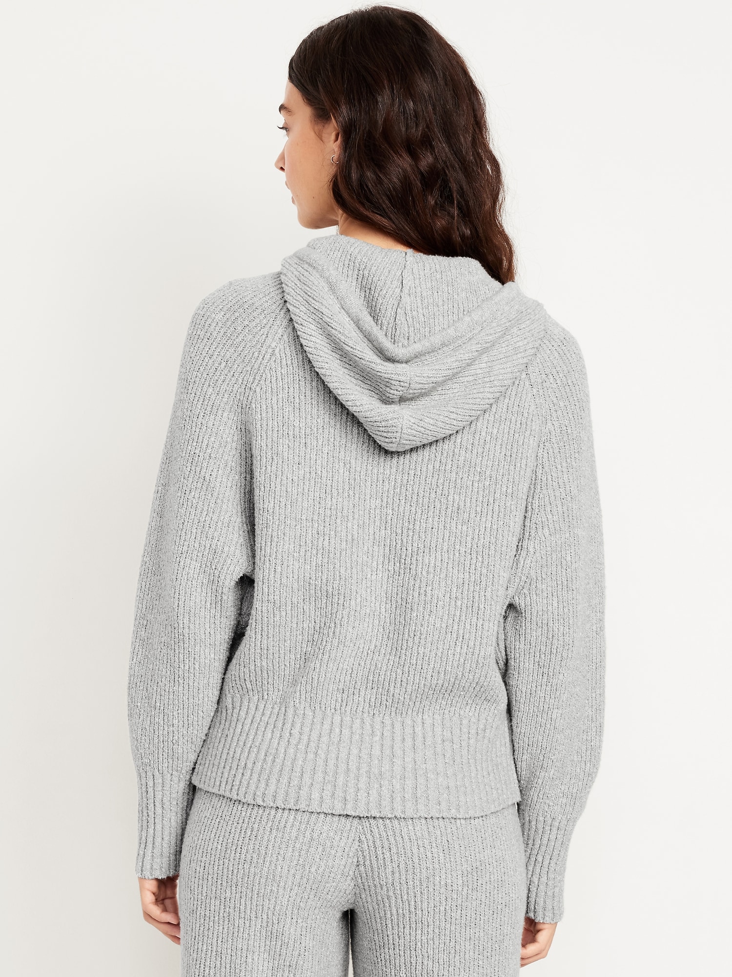 Bouclé Pullover Hoodie Sweater