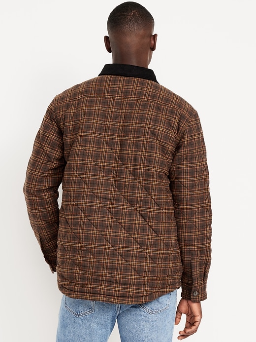 Image number 2 showing, Sherpa-Lined Plaid Flannel Shacket