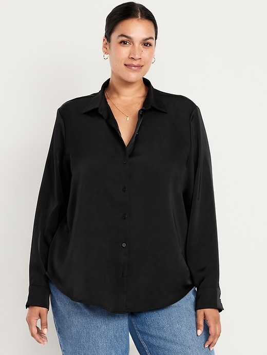 Image number 7 showing, Satin Button-Down Shirt