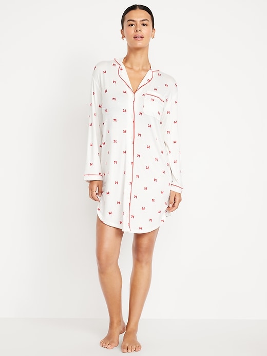 Image number 5 showing, Long-Sleeve Knit Sleep Shirt