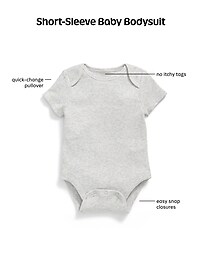 Image number 2 showing, Unisex Short-Sleeve Bodysuit for Baby