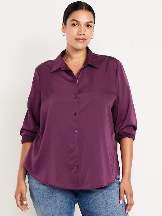 Image number 6 showing, Satin Button-Down Shirt