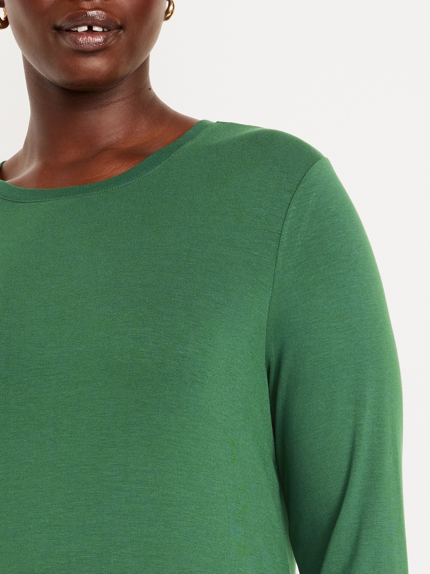 Luxe Long-Sleeve Crew-Neck Tunic