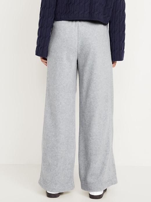 Image number 2 showing, Extra High-Waisted Microfleece Wide-Leg Pants