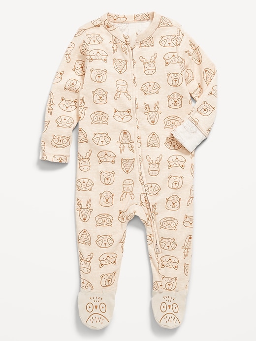Image number 1 showing, 2-Way-Zip Sleep & Play Footed One-Piece for Baby