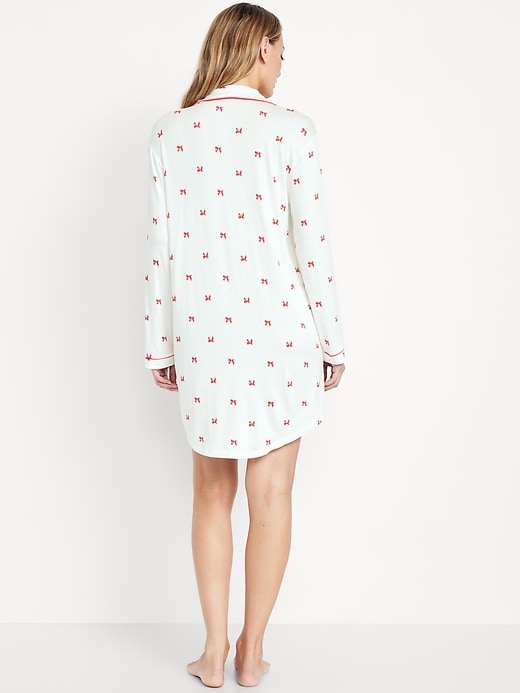 Image number 2 showing, Long-Sleeve Knit Sleep Shirt