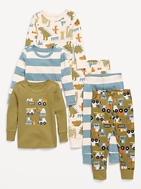Image number 1 showing, Snug-Fit Printed Pajama 6-Piece for Toddler & Baby