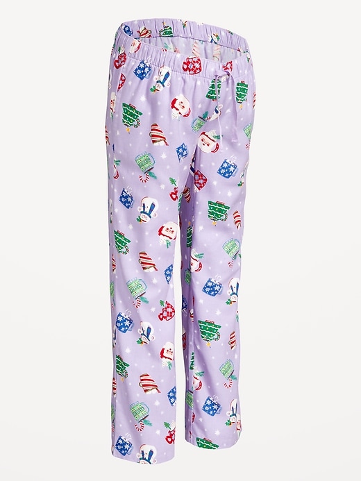 Image number 4 showing, Maternity Printed Flannel Pajama Pants