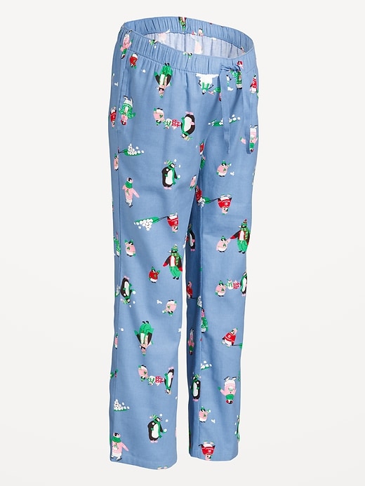 Image number 2 showing, Maternity Printed Flannel Pajama Pants