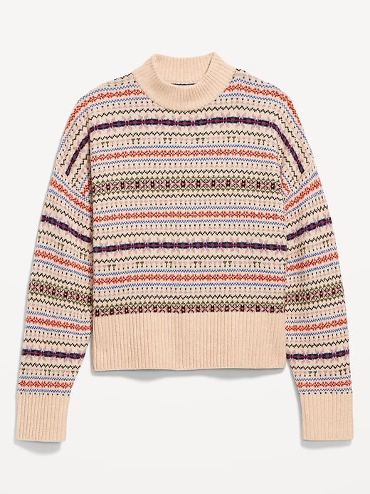 Image number 5 showing, SoSoft Mock-Neck Fair Isle Sweater