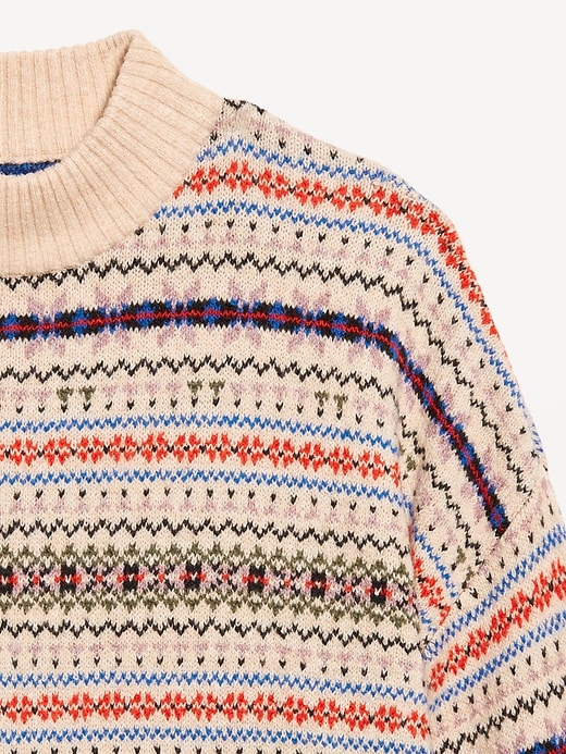 Image number 6 showing, SoSoft Mock-Neck Fair Isle Sweater