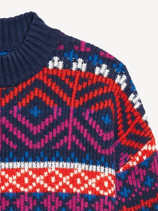 Image number 6 showing, SoSoft Mock-Neck Fair Isle Sweater