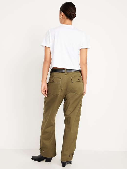 Image number 6 showing, Mid-Rise Twill Barrel Pants