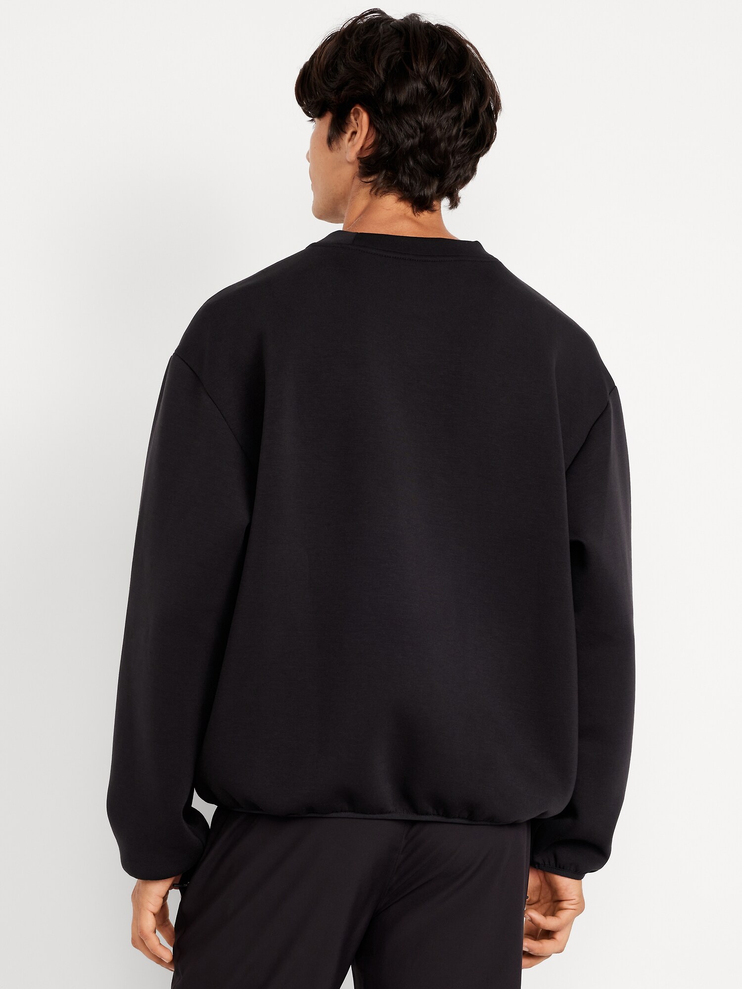 Мужской свитшот Old Navy Bounce Fleece Oversized Sweatshirt, цвет: Чёрный — фото 2