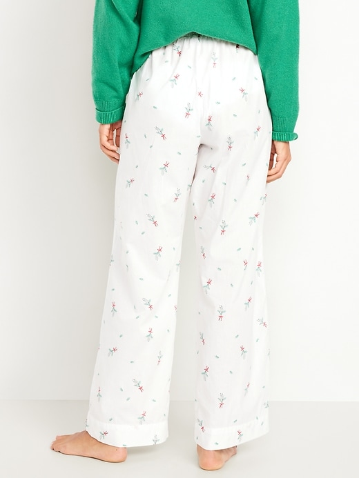 Image number 2 showing, High-Waisted Poplin Pajama Pant