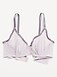 Lace-Trim Mesh-Dot Balconette Bra - image 2