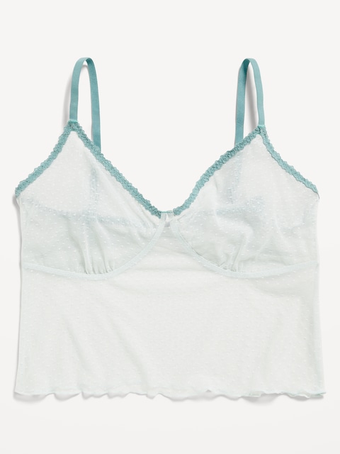 Mesh Cami Bra - Seafoam