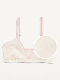 Image number 3 showing, Lace-Trim Dot-Mesh Bralette