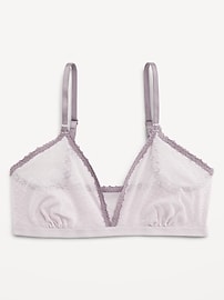 Image number 1 showing, Lace-Trim Dot-Mesh Bralette