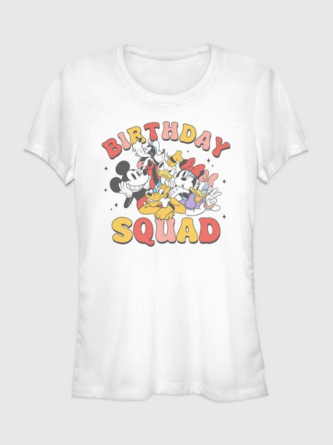 Disney Birthday Squad Graphic T-Shirt - White