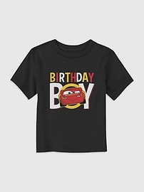 Image number 1 showing, Disney McQueen Birthday Boy Graphic T-Shirt for Toddler