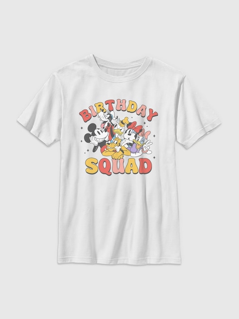 Disney Birthday Squad Graphic T-Shirt for Kids - White
