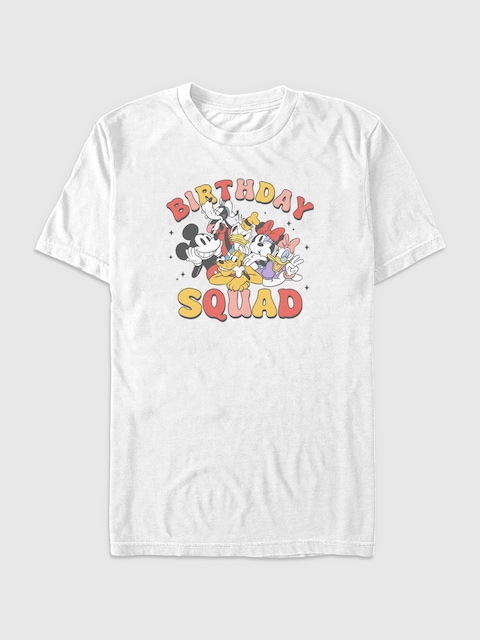 Disney Birthday Squad Graphic T-Shirt - White