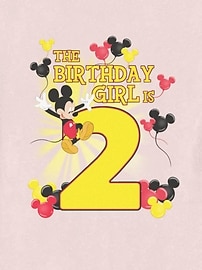 Image number 2 showing, Disney Mickey Birthday Girl Is 2 Graphic T-Shirt for Toddler