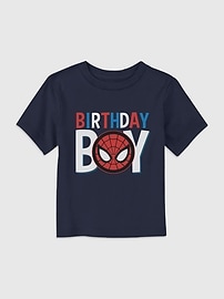 Image number 1 showing, Marvel Universe Classic Birthday Icon Spiderman Graphic T-Shirt for Toddler