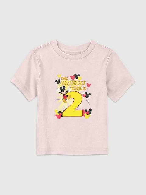 Disney Mickey Birthday Girl Is 2 Graphic T-Shirt for Toddler - Pink
