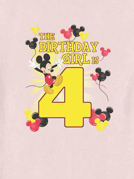 Image number 2 showing, Disney Mickey Birthday Girl Is 4 Graphic T-Shirt for Toddler