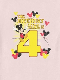 Image number 2 showing, Disney Mickey Birthday Girl Is 4 Graphic T-Shirt for Toddler