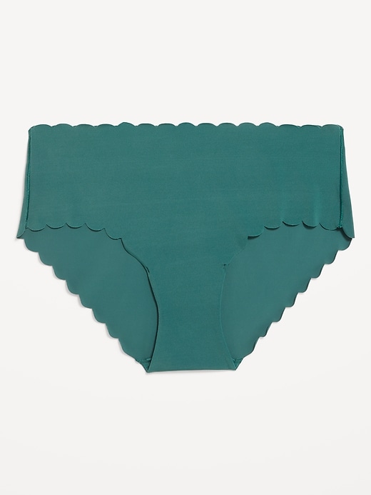 Image number 4 showing, High-Waisted No-Show Scalloped Brief Underwear