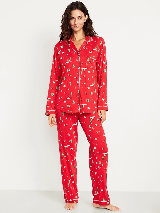 Image number 1 showing, Sunday Sleep Knit Jersey Pant Set