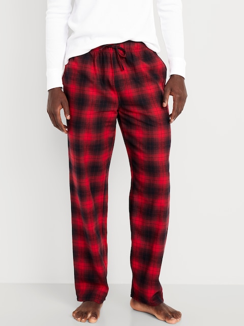 Flannel Pajama Pants for Men - Red Buffalo Plaid