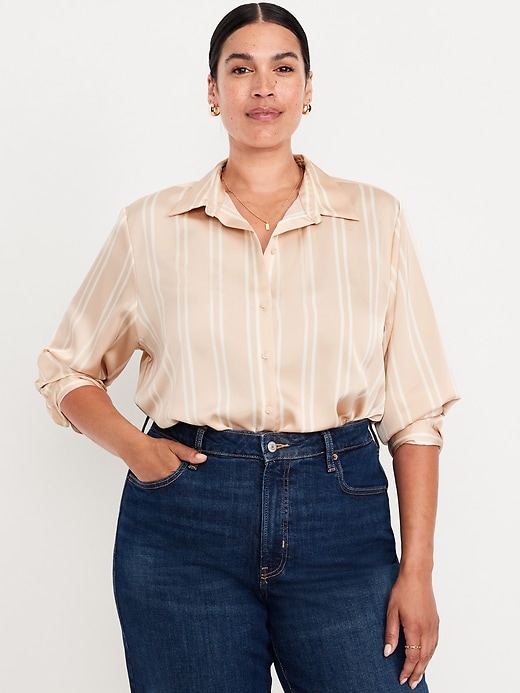 Image number 7 showing, Satin Button-Down Shirt
