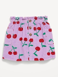 Printed Corduroy Pocket Skirt for Toddler Girls