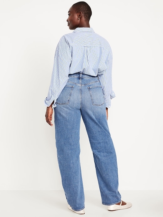 Image number 5 showing, High-Waisted Baggy Barrel Jeans