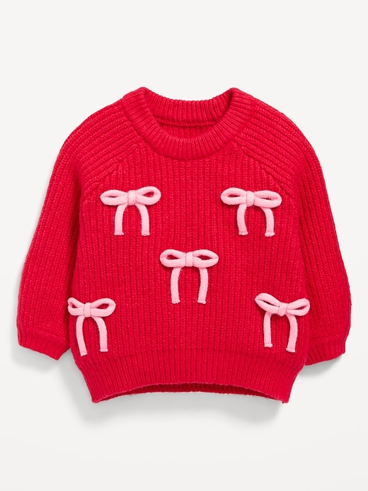 Image number 2 showing, SoSoft Textured Bows Tunic Sweater for Baby