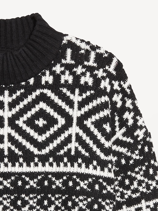 Image number 5 showing, SoSoft Mock-Neck Fair Isle Sweater