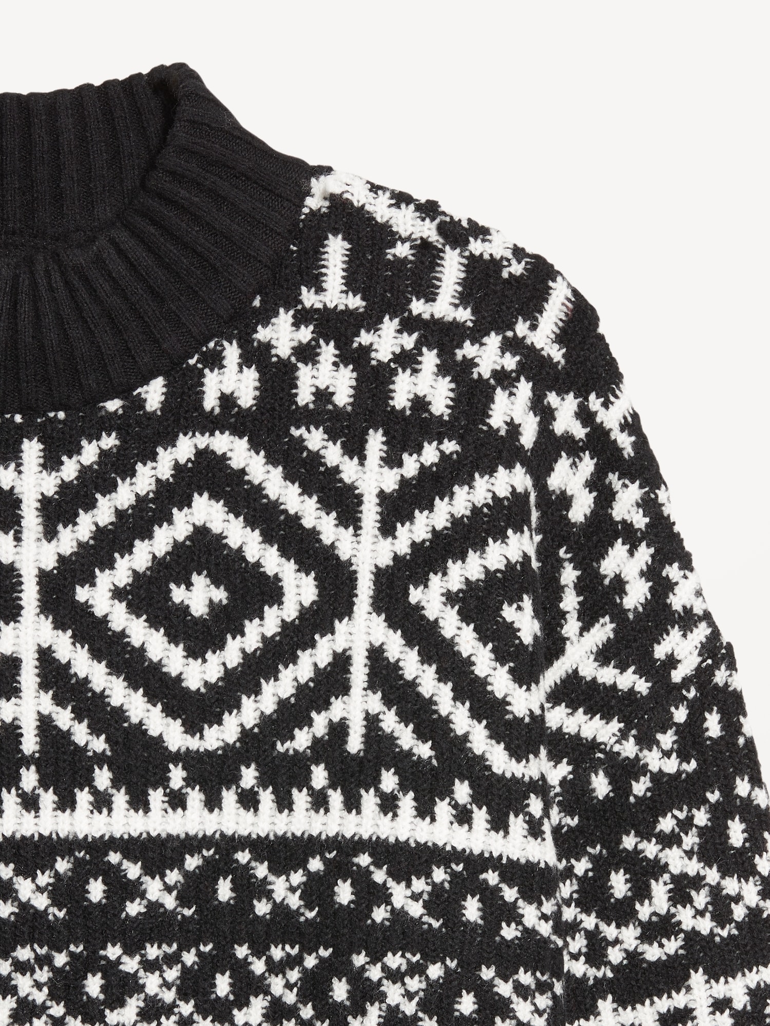 SoSoft Mock-Neck Fair Isle Sweater