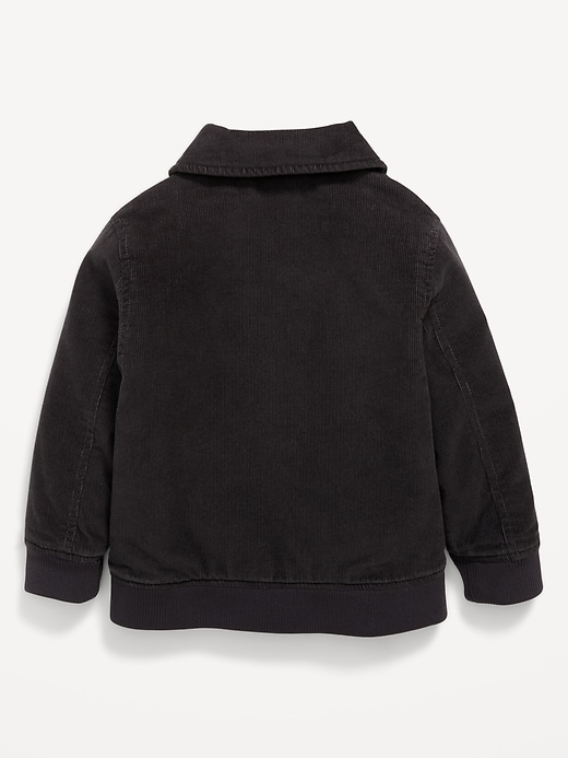 Image number 2 showing, Corduroy Full Zip Embroidered Bomber Jacket for Toddler Boys