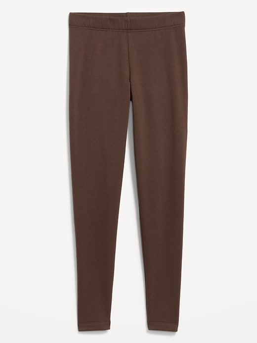 Image number 3 showing, High-Waisted Fleece-Lined Ankle Leggings
