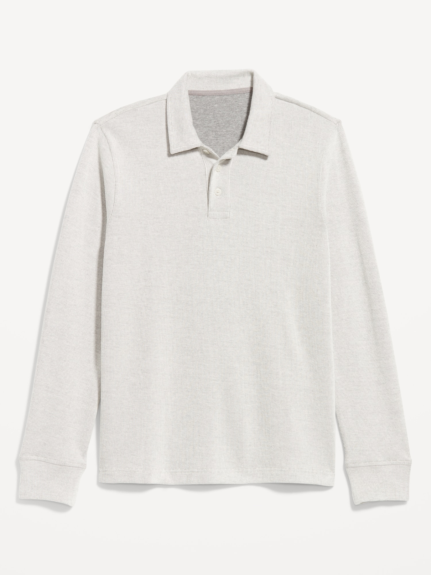 Long-Sleeve French Rib Polo