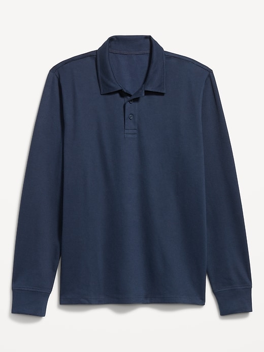 Image number 4 showing, Long-Sleeve French Rib Polo