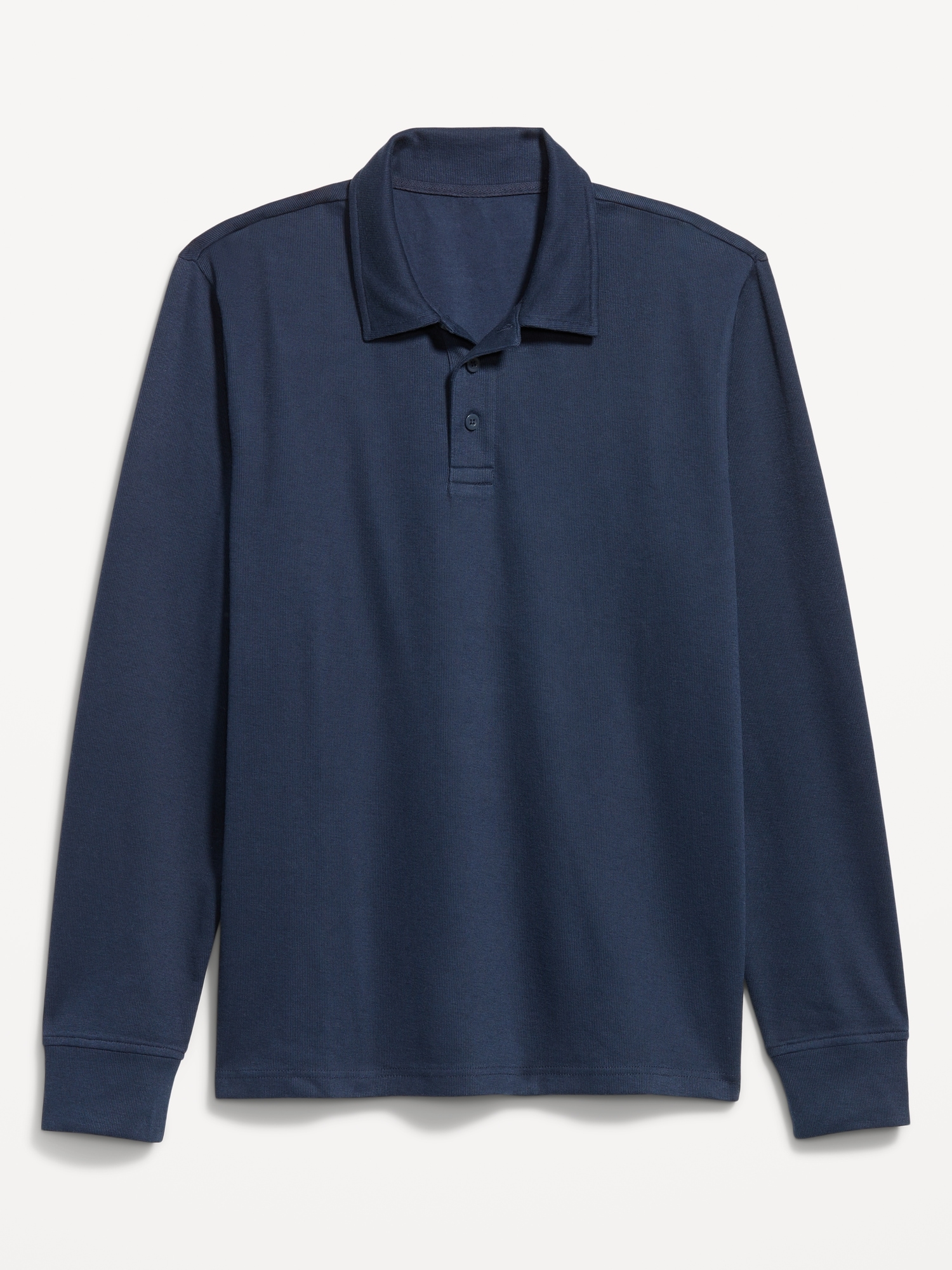 Long-Sleeve French Rib Polo