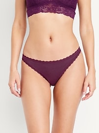 Image number 1 showing, Mid-Rise Everday Cotton Thong