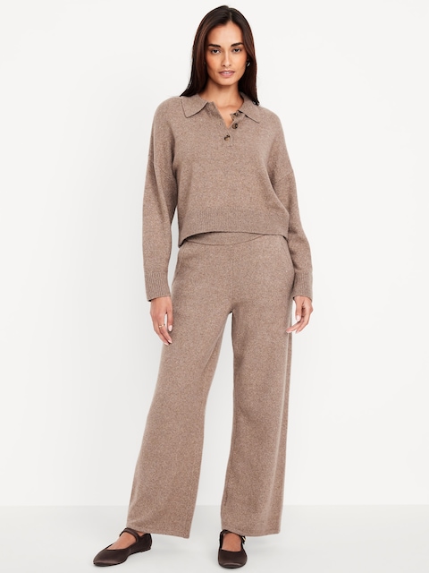 High-Waisted SoSoft Sweater Pants - Driftwood Heather